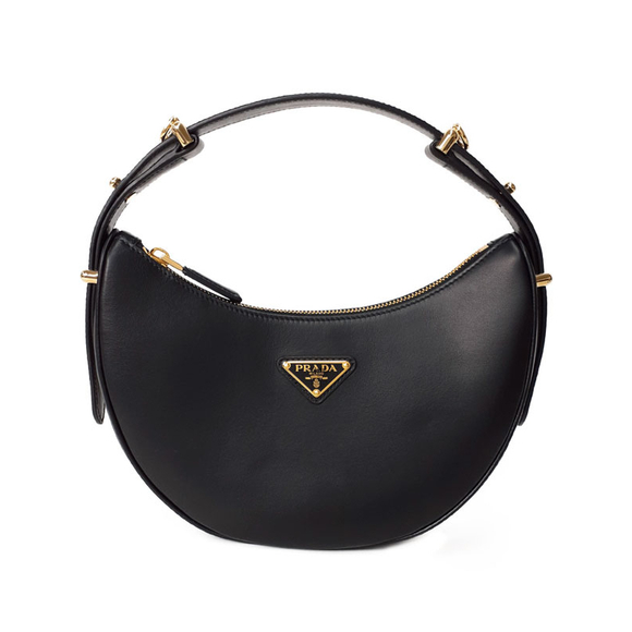 Prada Arke Leather Shoulder Bag black - Picture 1 of 9